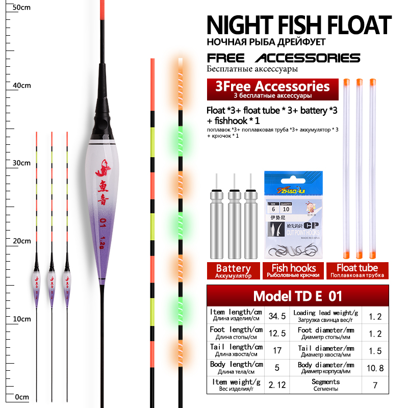 Fishing Equipment Bag - 3pieces Fishing Buoy+3 Buoy Tubes+3 CR425+1