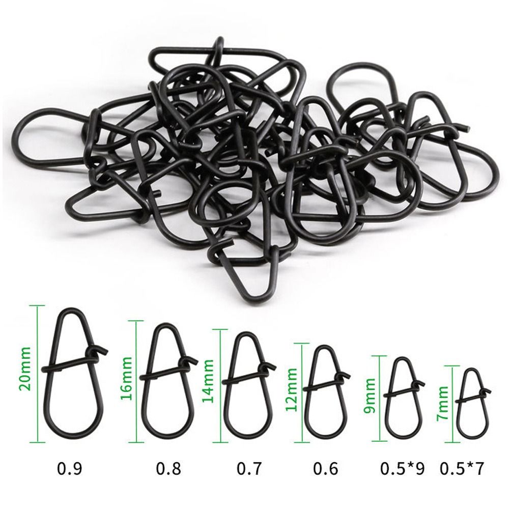 100Pcs/lot Matte black Snap Fi - огляд і ціна Fishing Equipment Cheap